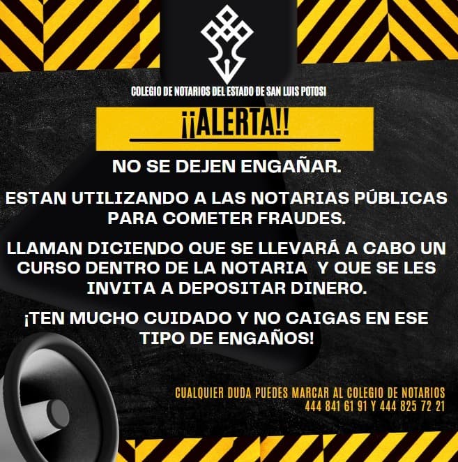 Intentan extorsionar a potosinos fingiendo ser de notarías públicas