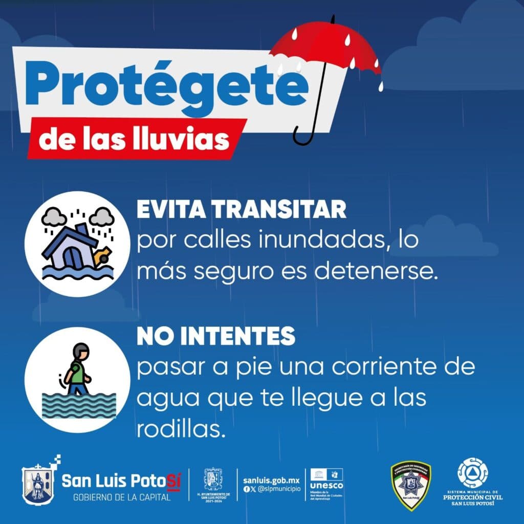 Pide Protección Civil atender recomendaciones ante lluvias en la capital