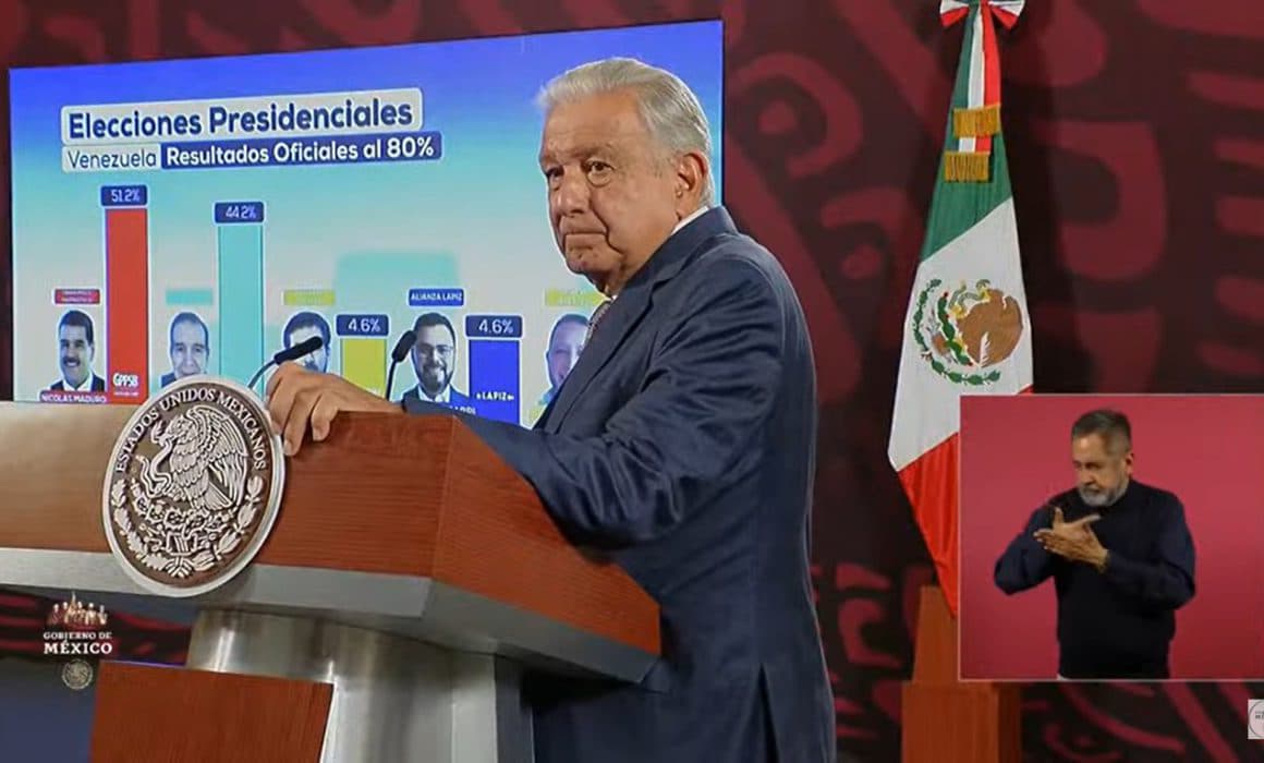 Evita AMLO pronunciarse sobre Venezuela hasta concluir conteo de votos 