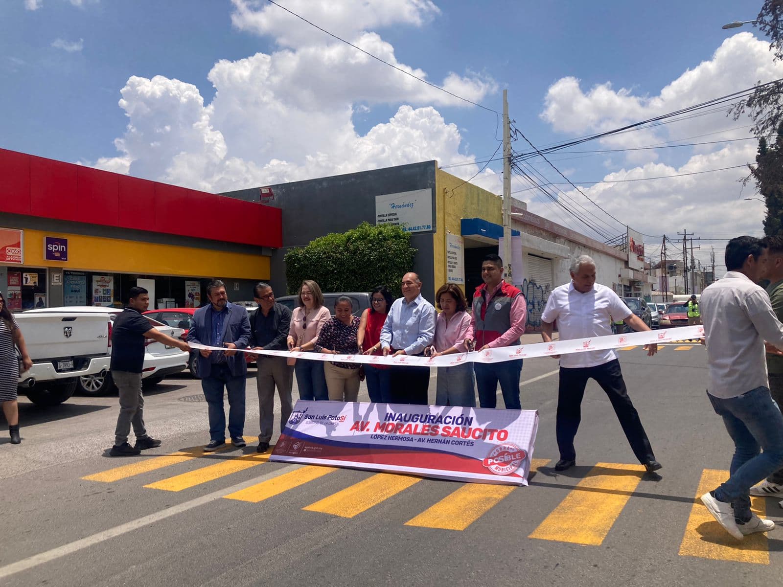 Entregan obras de rehabilitación en avenida Morales-Saucito
