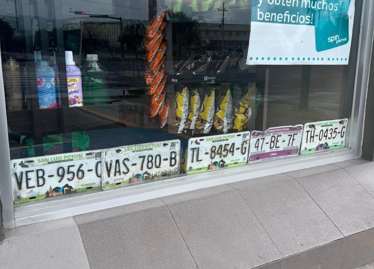 Devuelve potosino placas extraviadas tras lluvias a cambio de propina