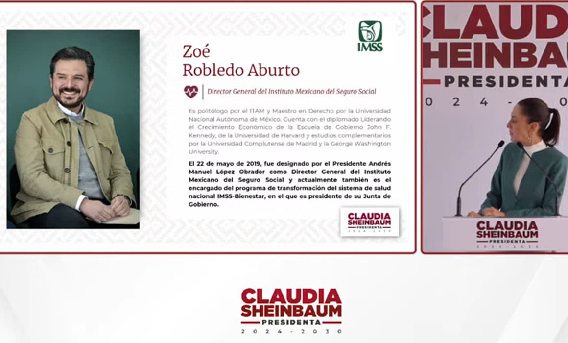 Zoé Robledo se queda al frente del IMSS, anuncia Sheinbaum