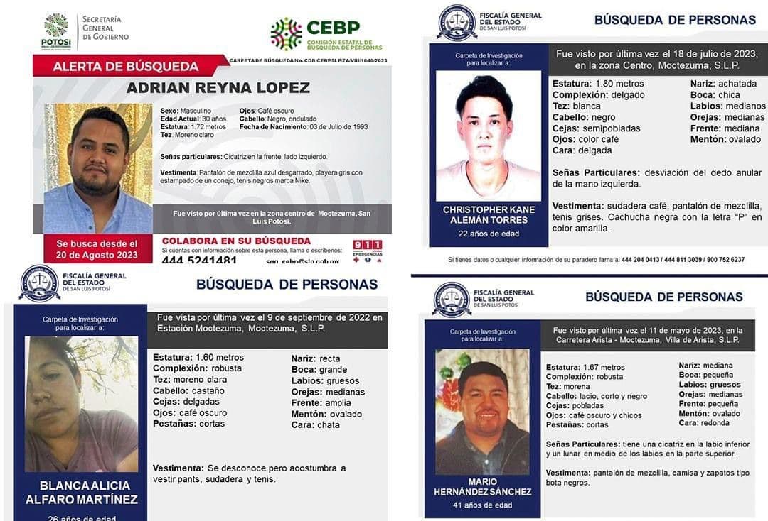 Familiares de desaparecidos en Moctezuma exigen justicia