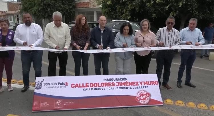 Alcalde de SLP inaugura rehabilitación de calle Dolores Jiménez y Muro