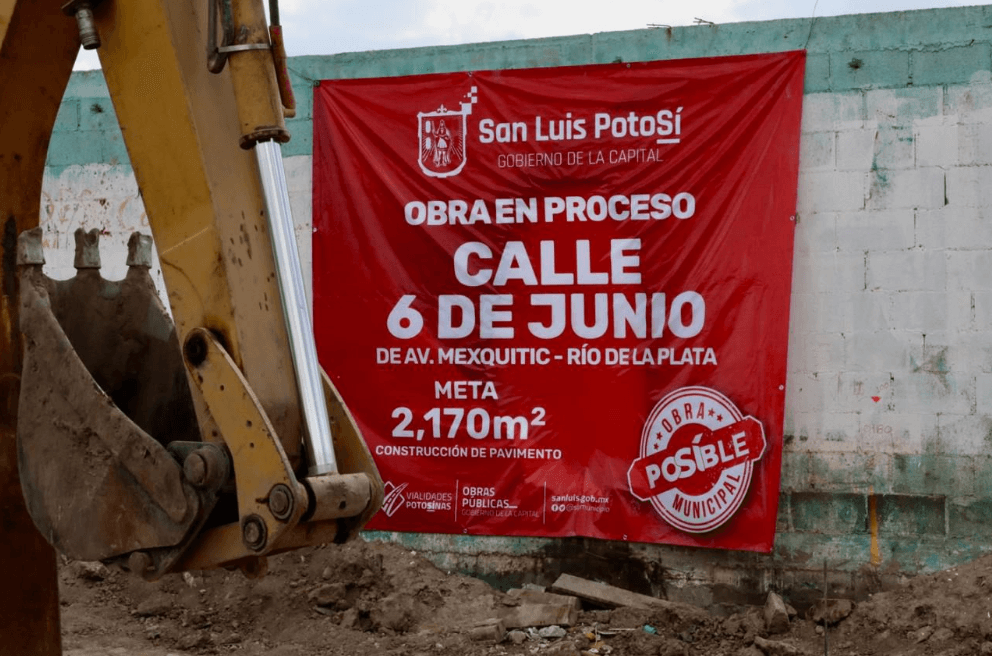 Supervisa Ayuntamiento avances de obra en calle 6 de junio