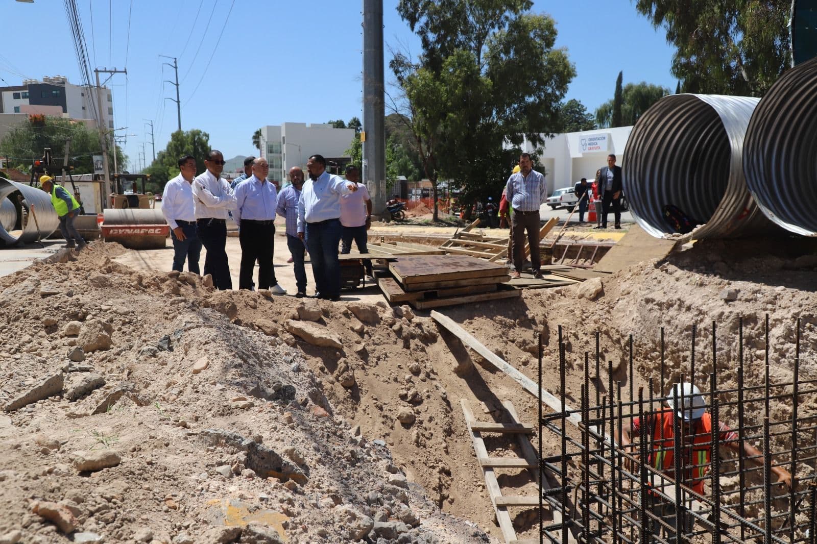 Supervisa Alcalde Galindo construcción de nuevo colector pluvial