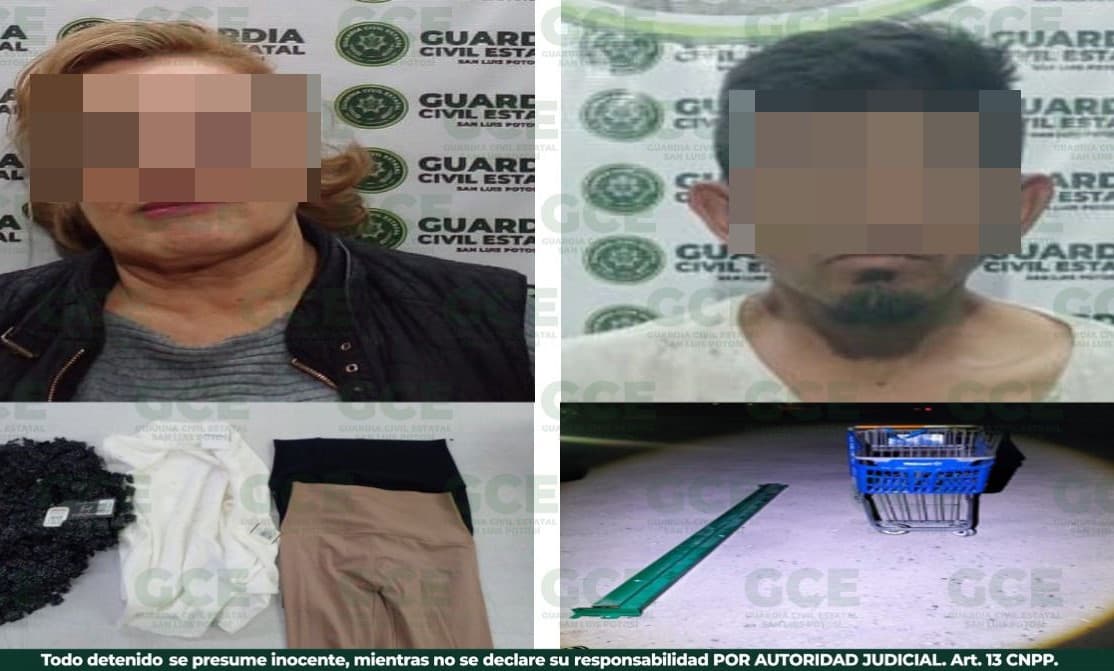 Detiene GCE a un hombre y una mujer señalados de robo a comercio