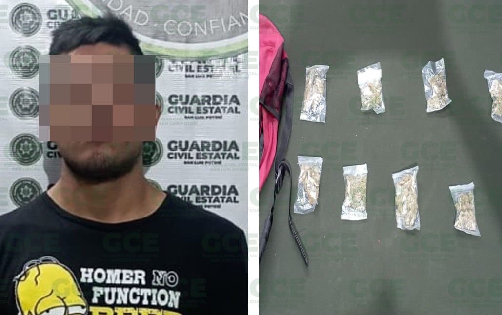Distribuidor de narcóticos es detenido por Guardia Civil en la zona metropolitana