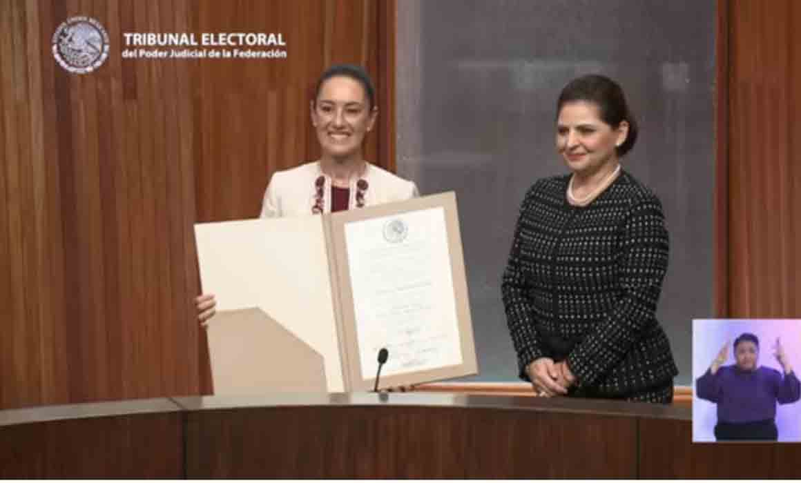 Entregan constancia de Presidenta a Claudia: “se rompió techo de cristal”