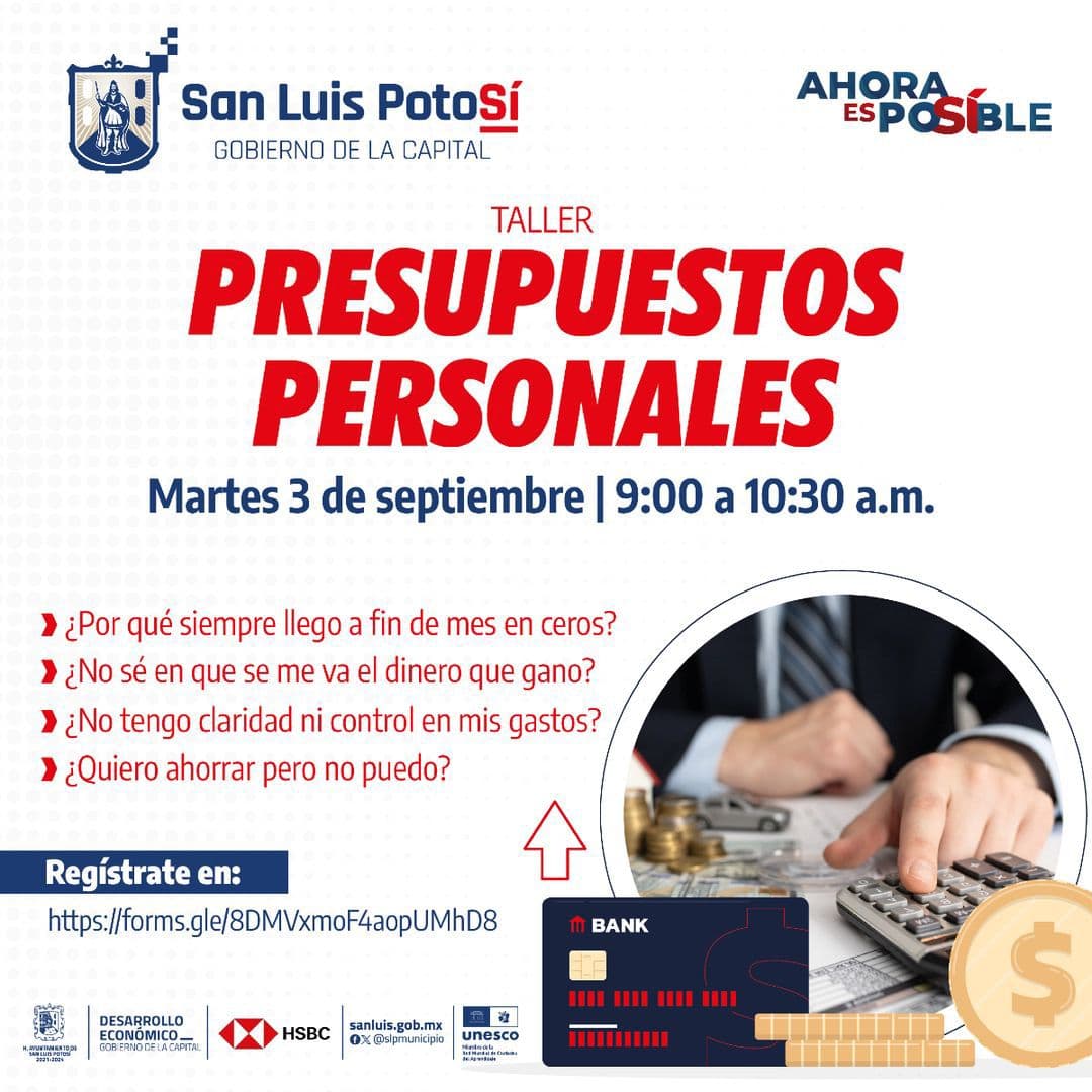 Desarrollo Económico de SLP ofrece taller sobre presupuestos personales