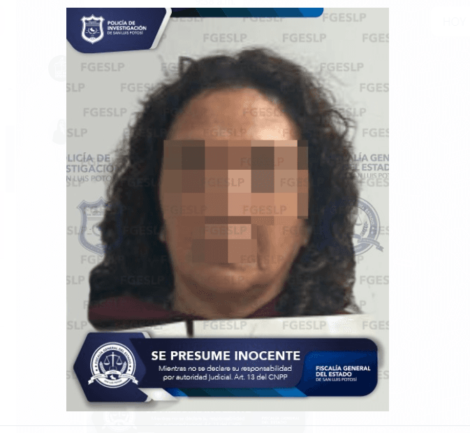 Detiene FGESLP a mujer por homicidio calificado en San Luis Potosí