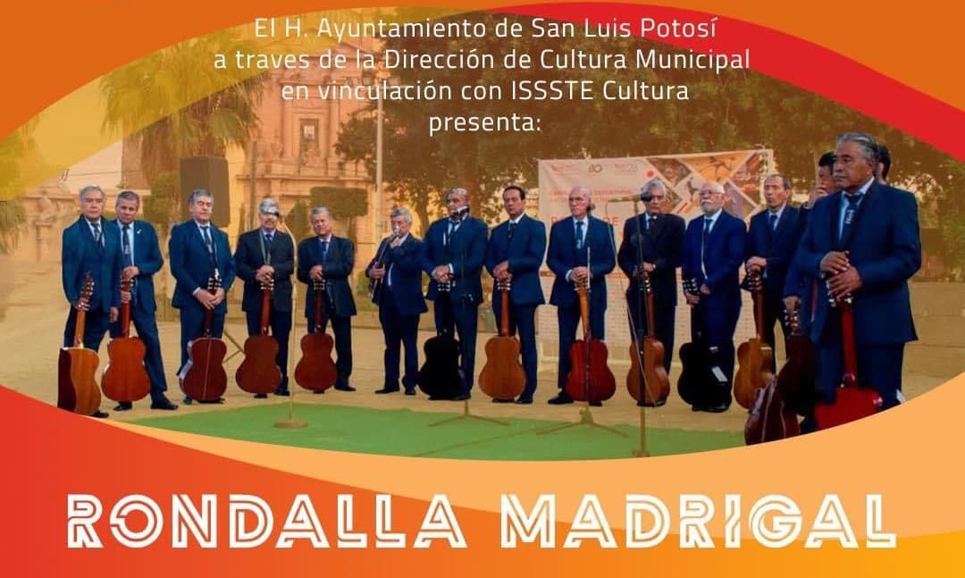 Presentarán concierto gratuito de Rondalla Madrigal en plaza de Armas