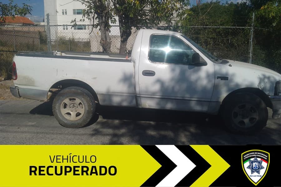 Encuentra Policía Municipal de SLP camioneta robada durante patrullaje