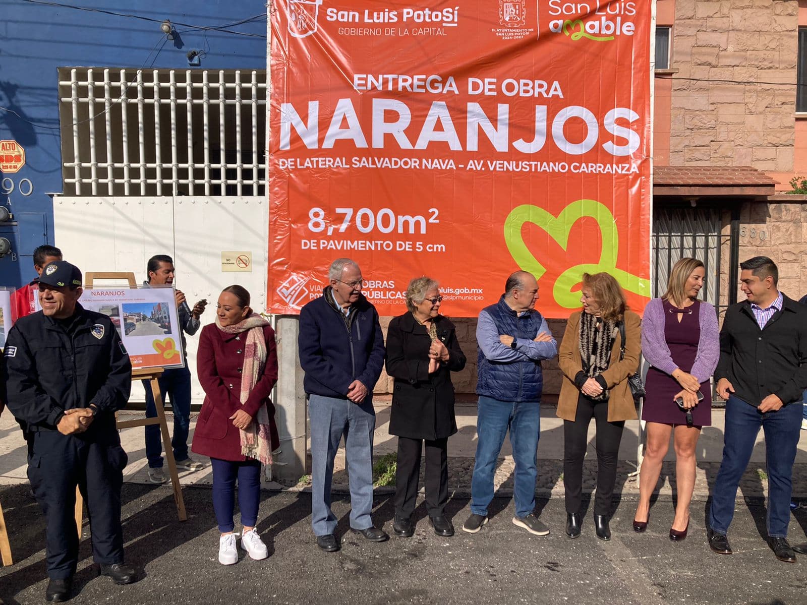 Rehabilitación integral de la calle Naranjos, un avance para SLP