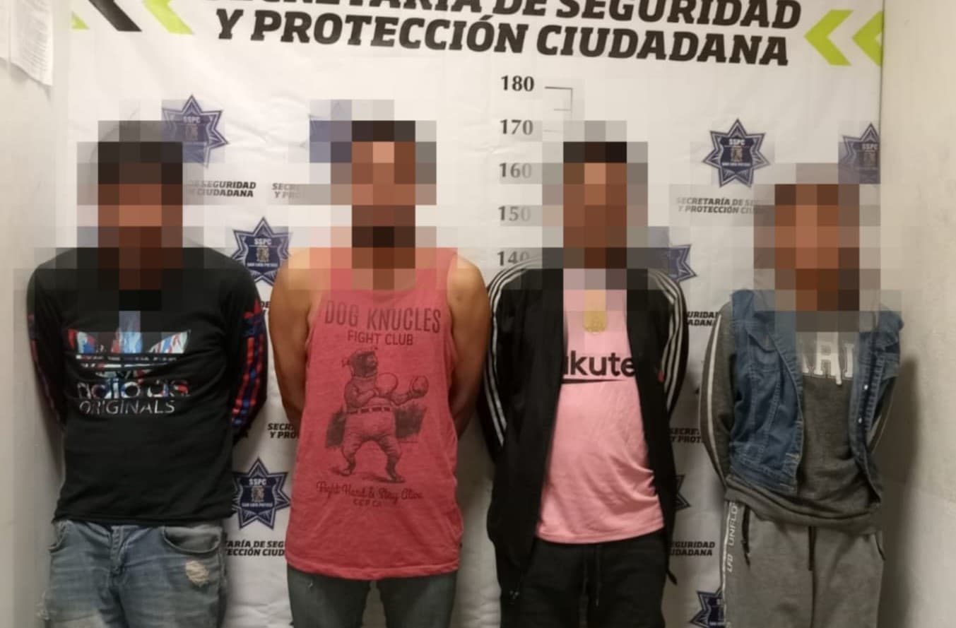 Aprehende SSPC a 4 presuntos asaltantes que delinquían en el Centro Histórico