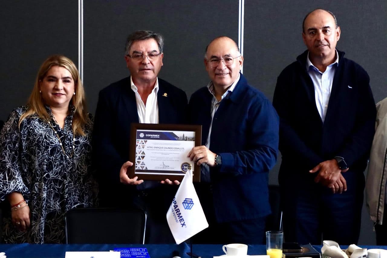 Alcalde llama a empresarios de Coparmex a definir juntos el futuro de SLP