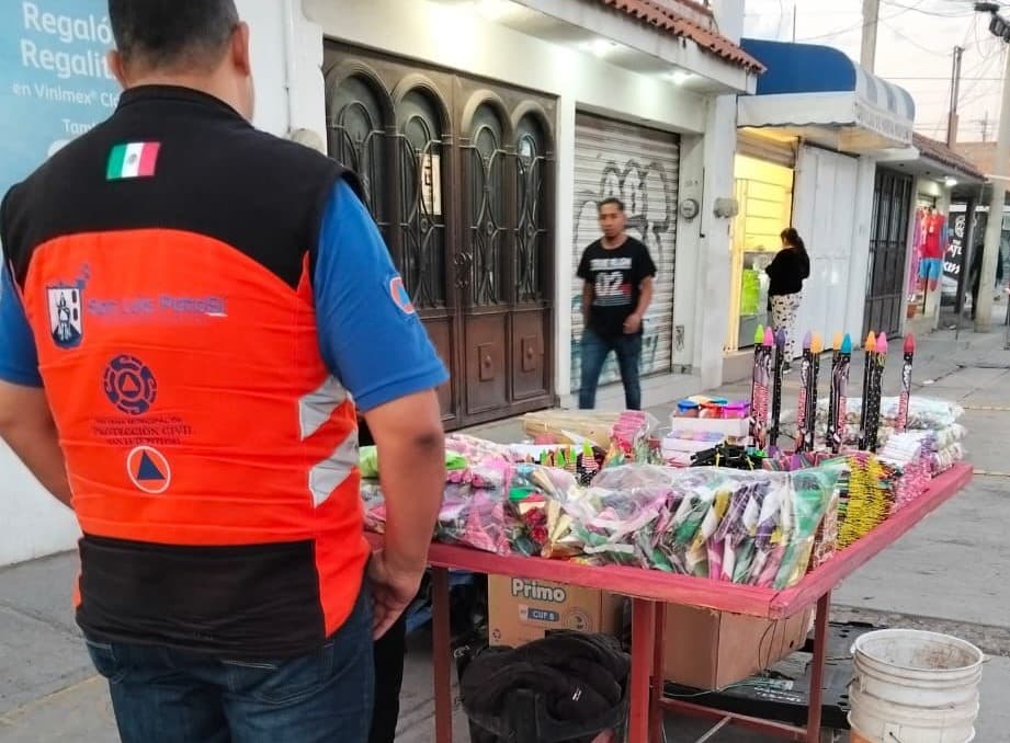 Decomisa SSPC 40 kilos de pirotecnia por venta a menores de edad