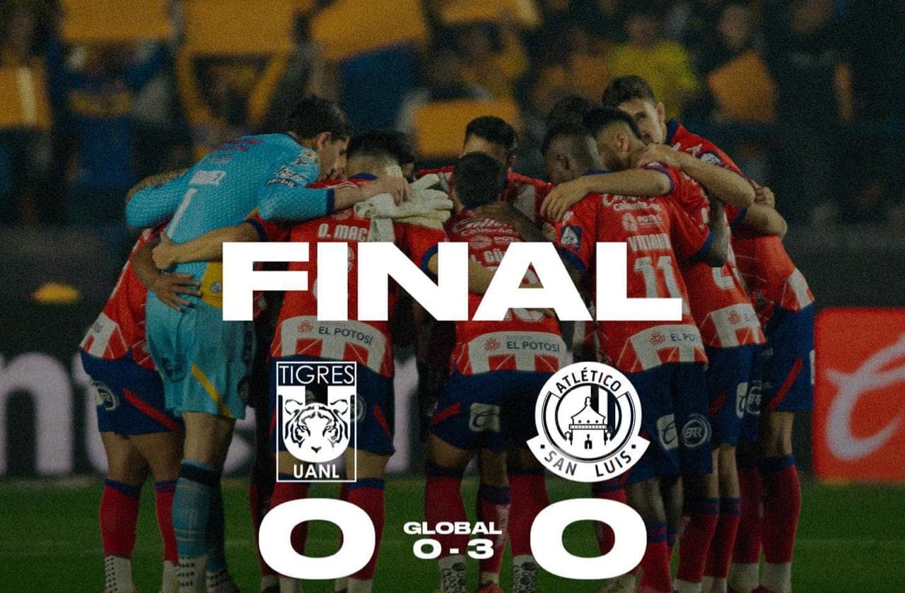 Atlético de San Luis da el golpe y elimina a Tigres con empate en Monterrey