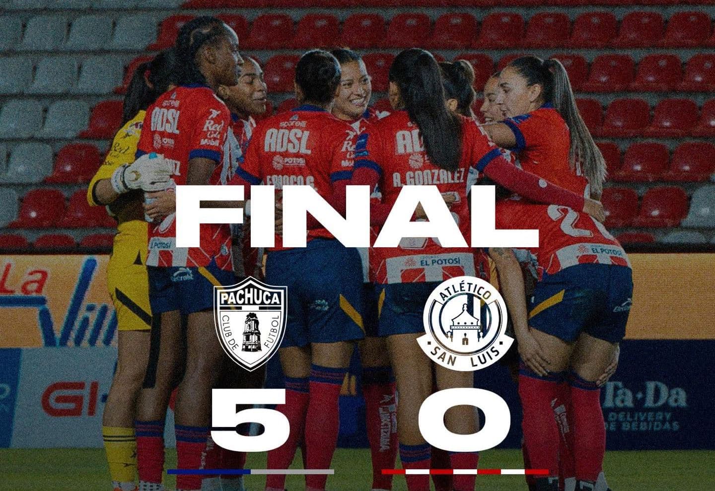 Atlético de San Luis Femenil cae 5-0 ante Pachuca en la jornada 5