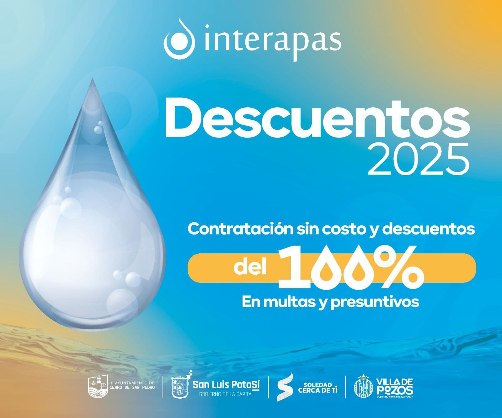 Aprovecha los descuentos del programa Descuentos 2025 de Interapas