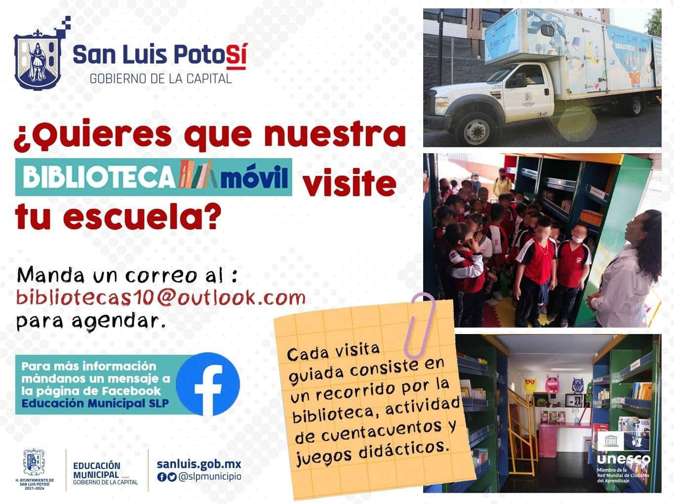 La Biblioteca Móvil de SLP vuelve a ofrecer sus servicios a escuelas