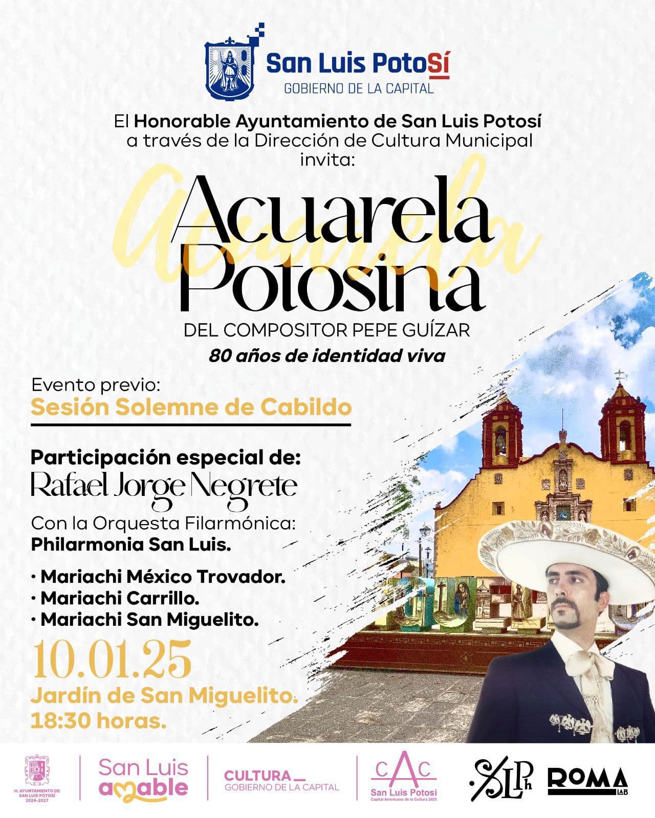 Conmemoran los 80 años de Acuarela Potosina con una gran fiesta musical