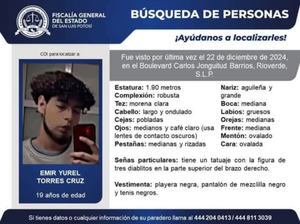 Madre de Emir Yurel Torres exige avances en la búsqueda de su hijo desaparecido