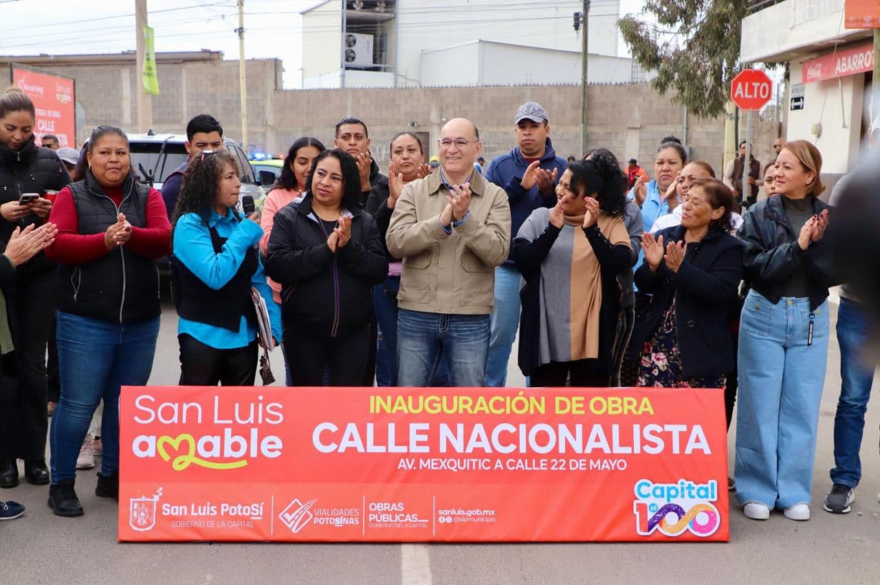 Entregan rehabilitación integral de calle Nacionalista