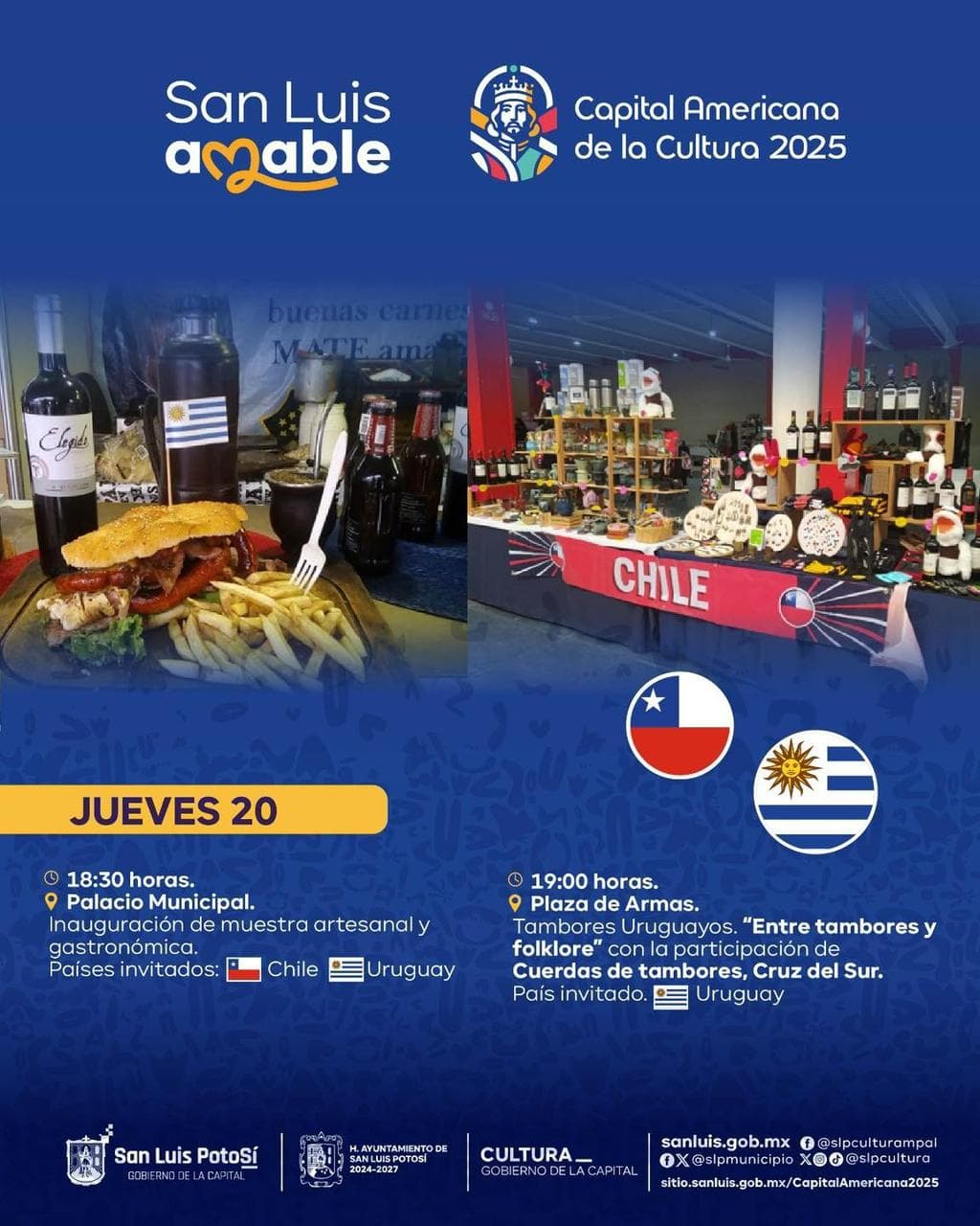 Recibe SLP a Chile y Uruguay como parte de su Capital Americana de la Cultura 2025