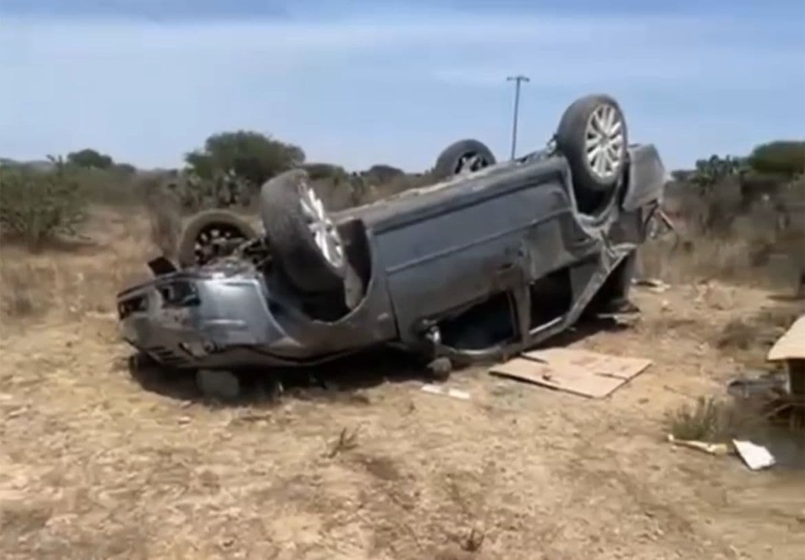 Volcadura en Rancho La Tapona en Mexquitic deja a una persona grave