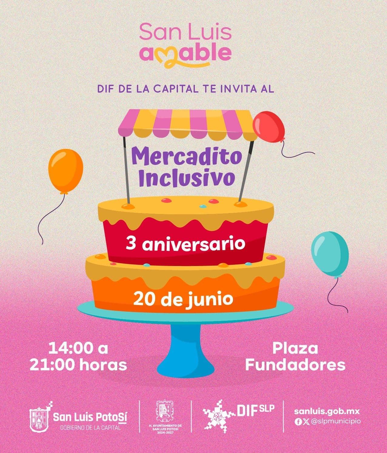 DIF Municipal celebra 3 años del Mercadito Inclusivo en Plaza de Fundadores