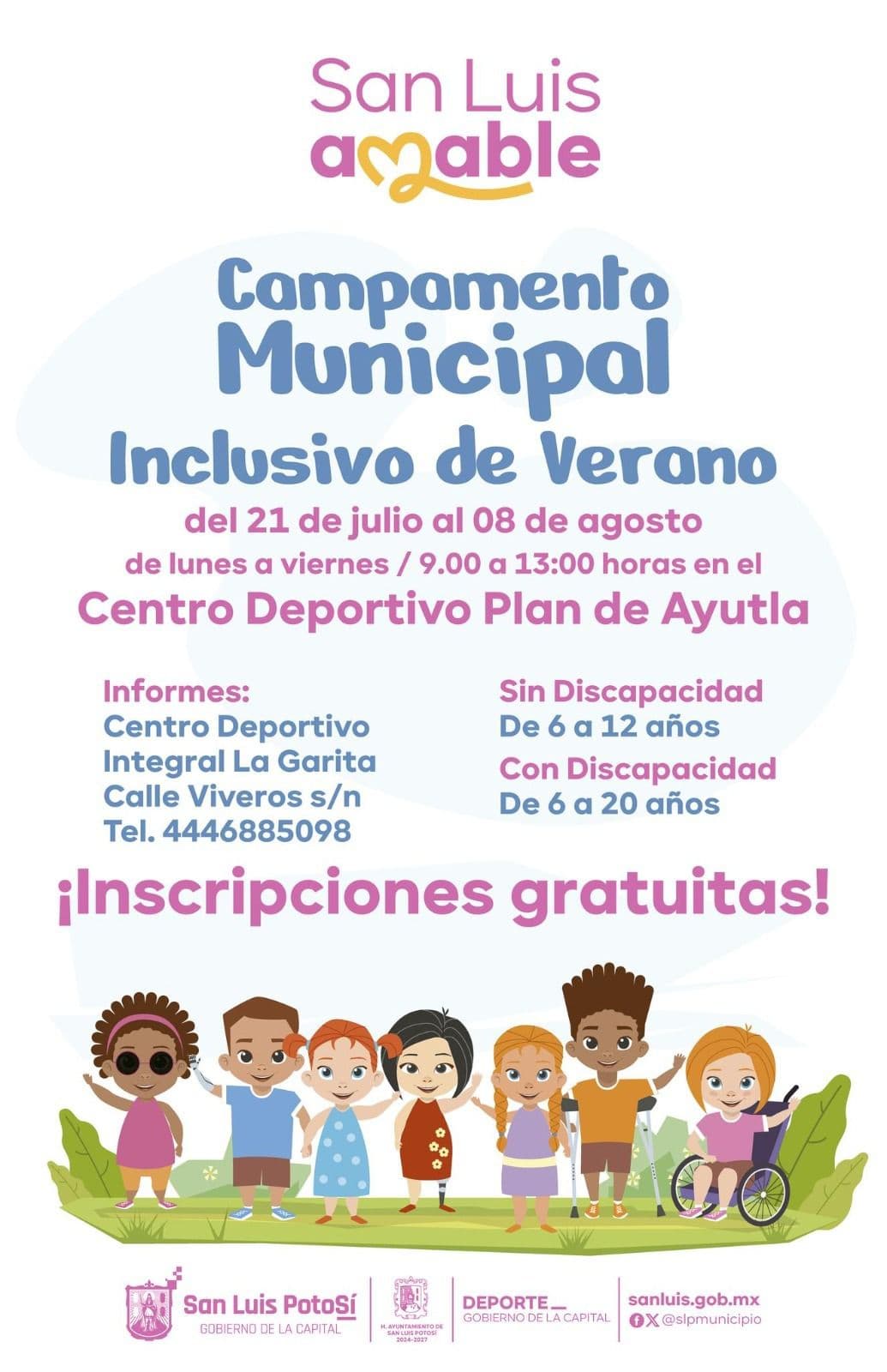 Invita Deporte Municipal a Campamento Inclusivo de Verano 2025