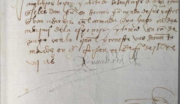 Entrega EUA a México manuscrito firmado por Hernán Cortés