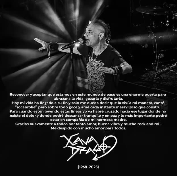 Muere Xava Drago vocalista de Coda