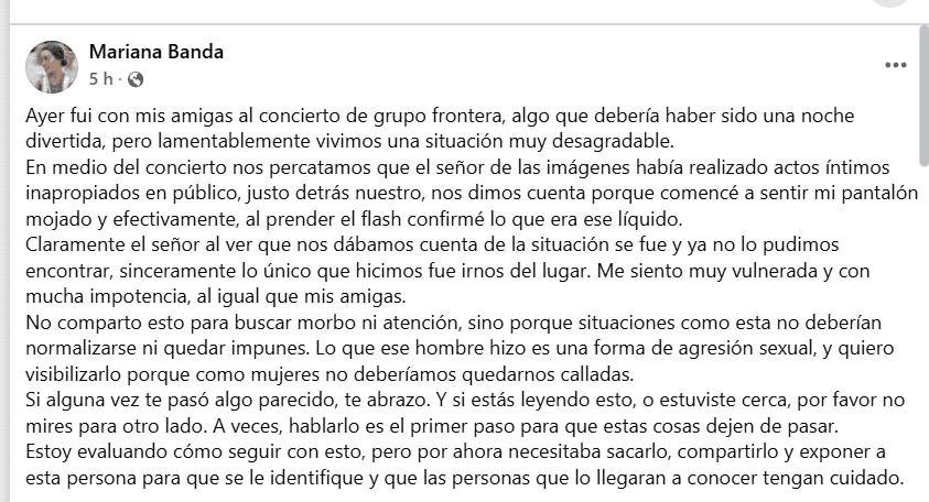 Denuncian agresión sexual durante concierto de Grupo Frontera en SLP