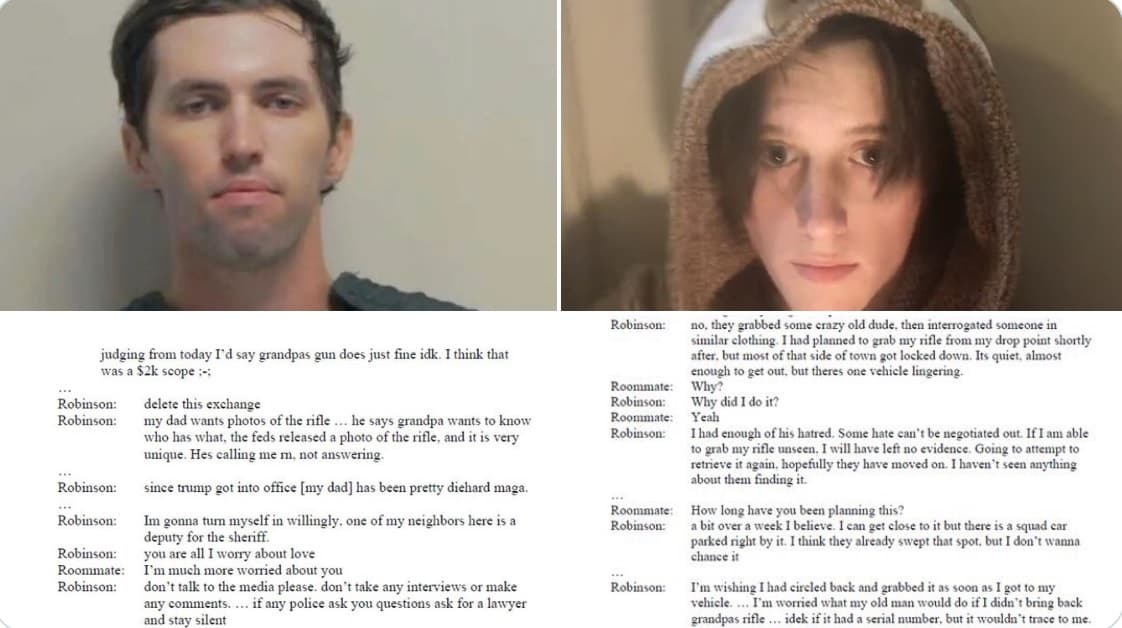 Confesó asesinato Tyler Robinson con mensajes a su pareja
