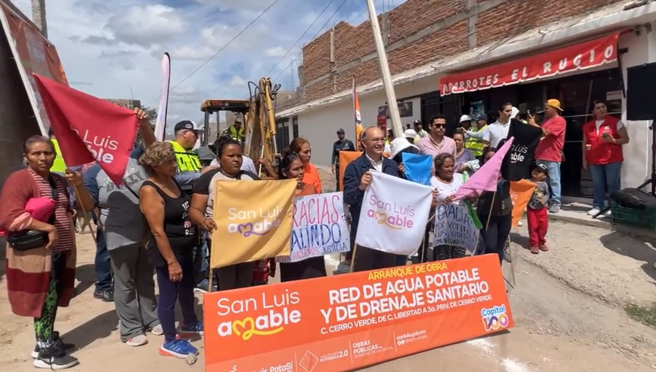 Da Galindo banderazo de arranque tres nuevas obras en El Peñascal