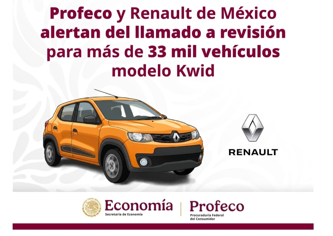 Alerta Profeco por fallas en autos Renault