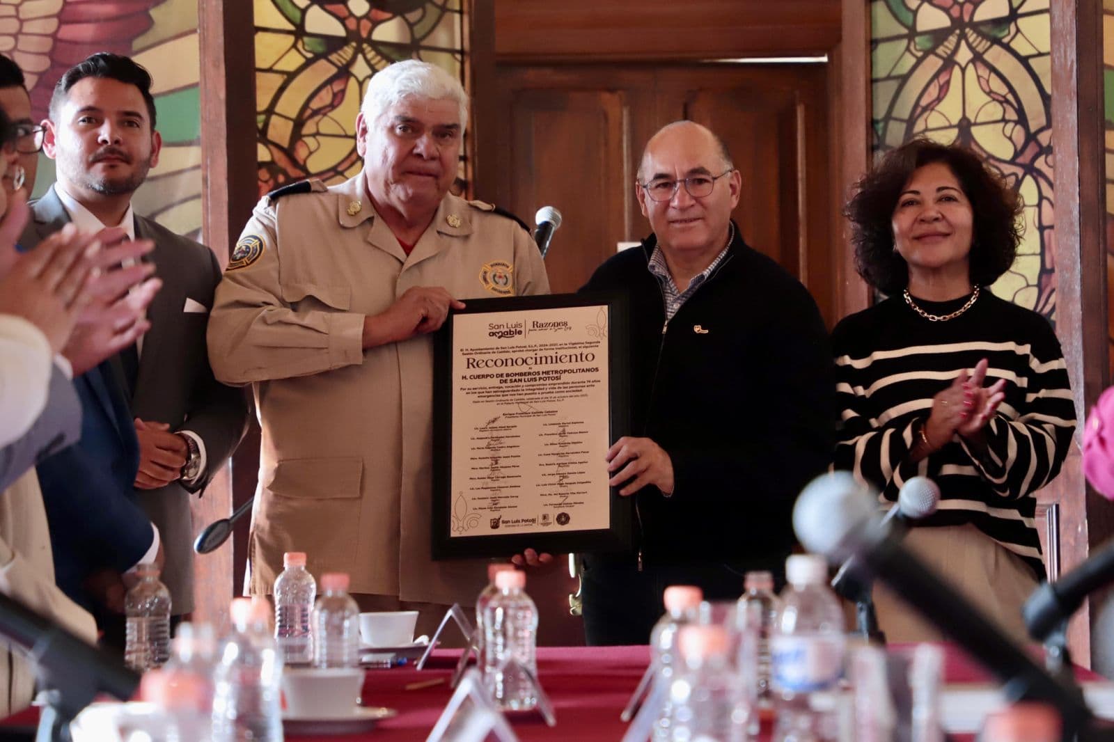 Anuncia Galindo aumento presupuestal para Heroico Cuerpo de Bomberos