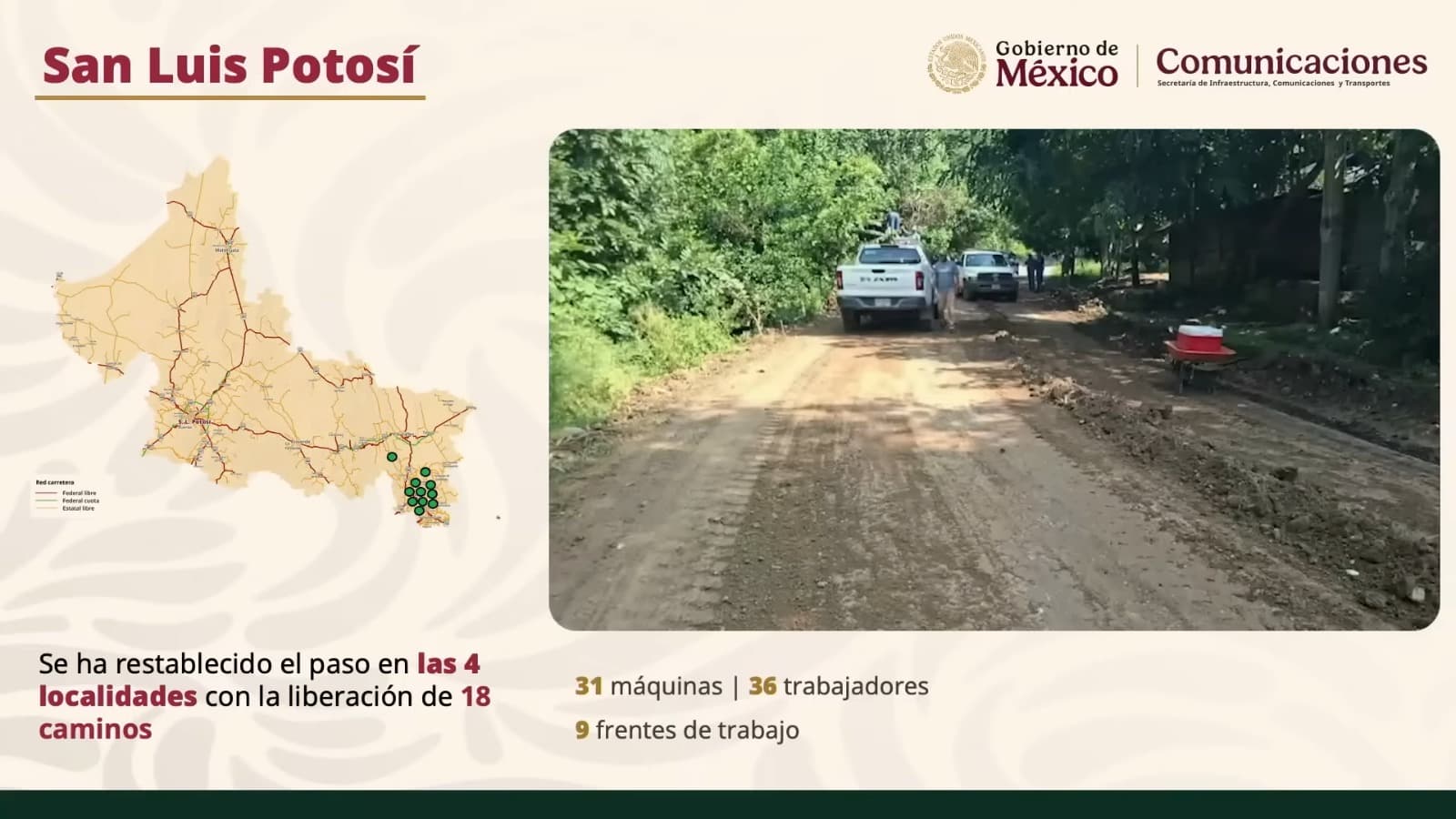 Comienza entrega de apoyos a damnificados por lluvias en la Huasteca
