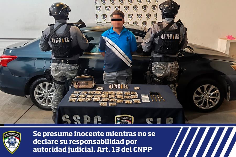 Cae vendedor de droga en Abastos
