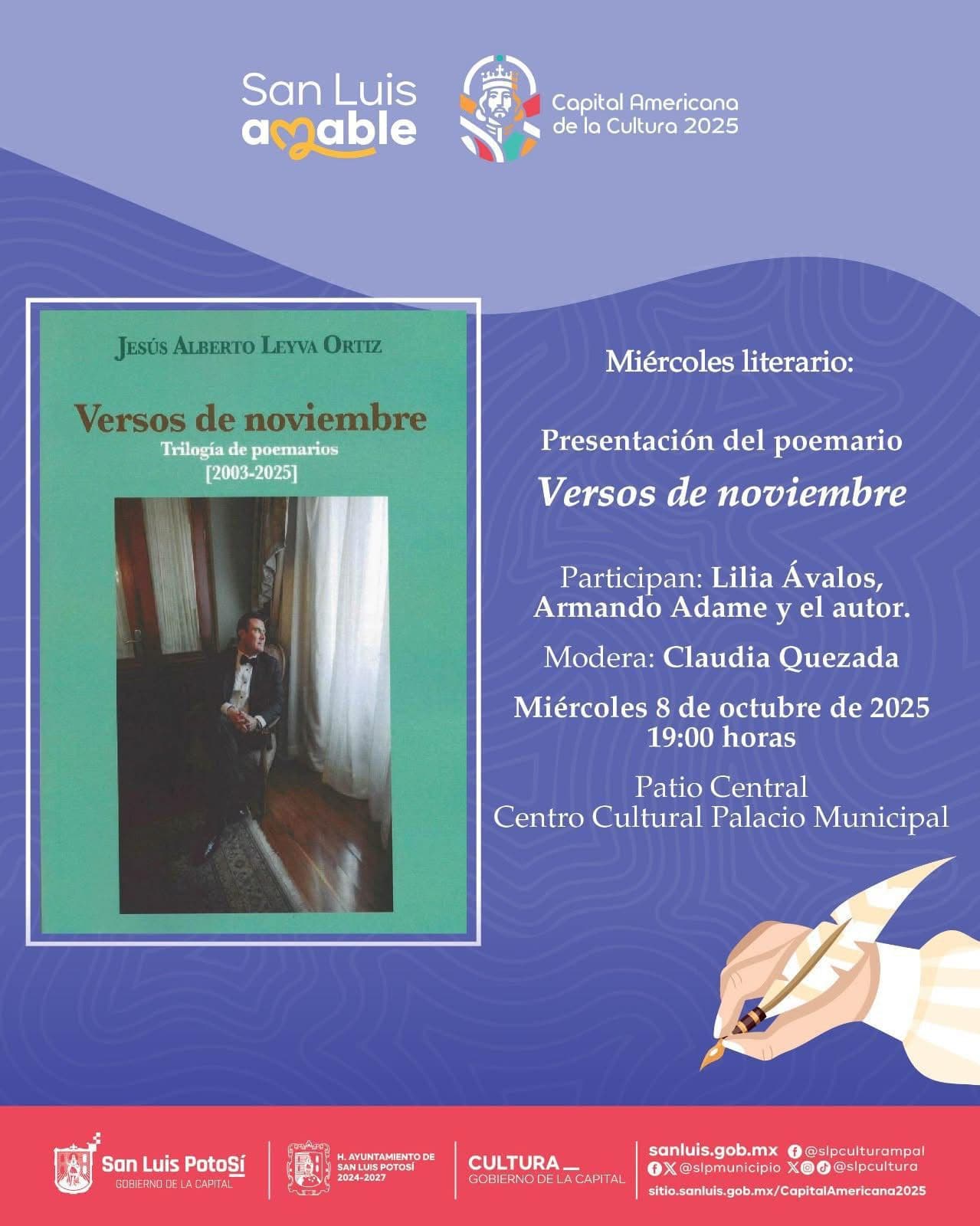 Invita Cultura Municipal al Miércoles Literario