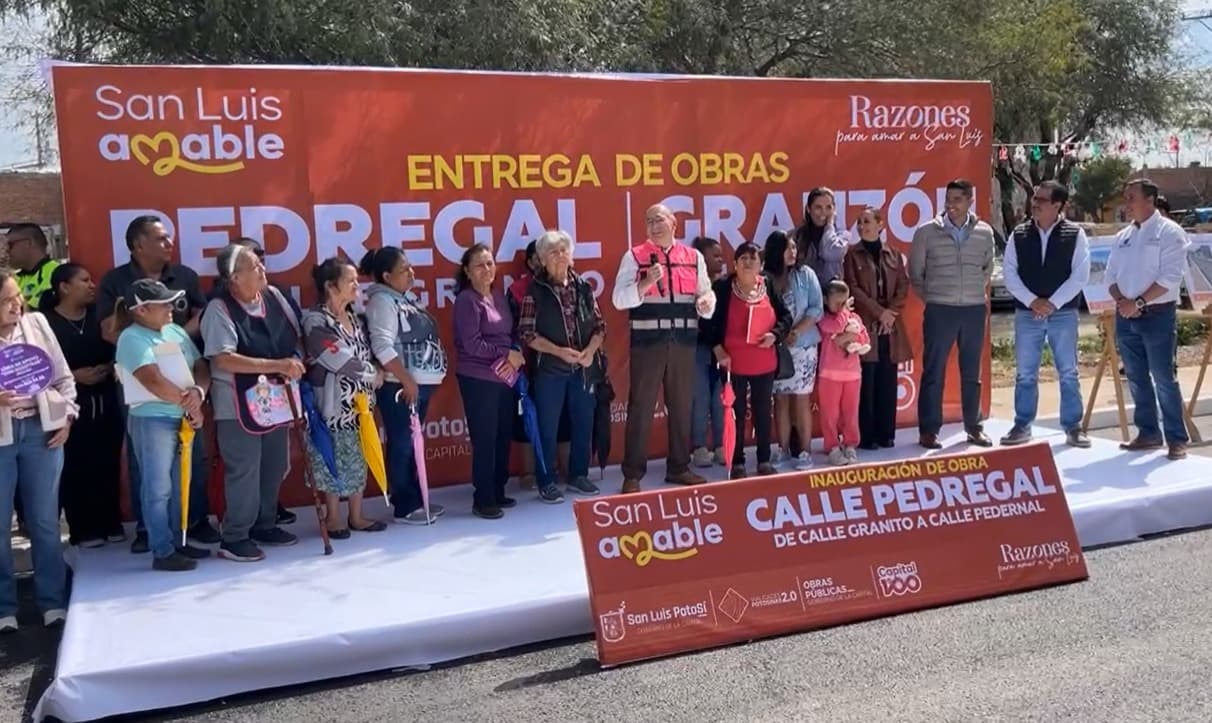 Entrega Galindo obras de infraestructura en la colonia Plan de Ayala