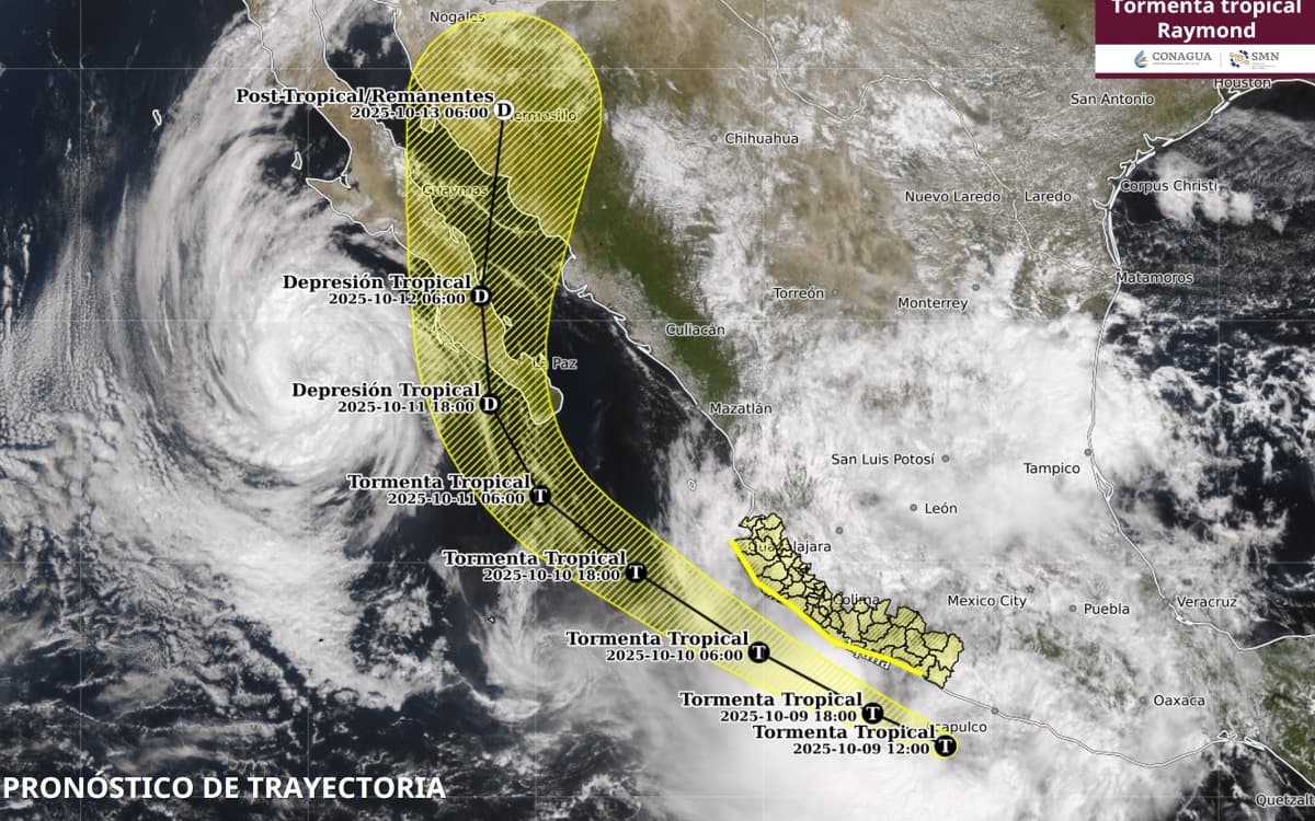 Se forma tormenta tropical Raymond en México