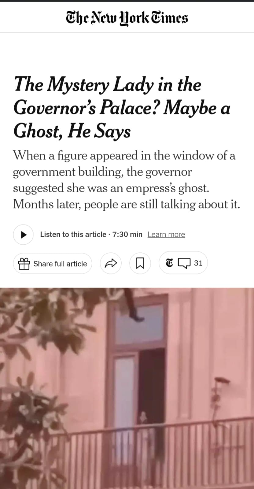The New York Times retoma caso del supuesto “fantasma” en Palacio de Gobierno
