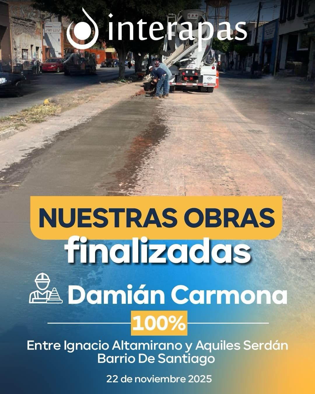 Concluyen reparación de drenaje en la Damián Carmona