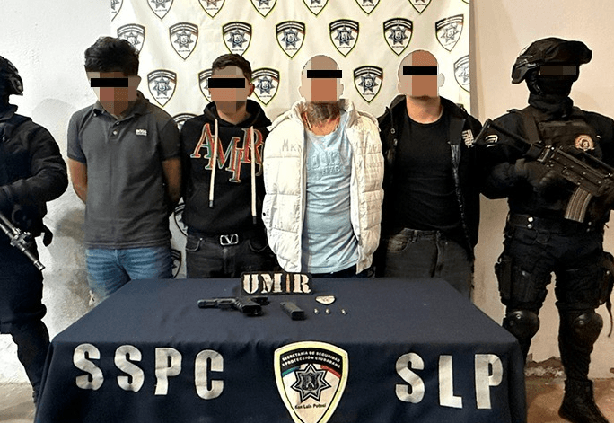 Detienen elementos de la SSPC a 4 hombres que les dispararon durante patrullaje