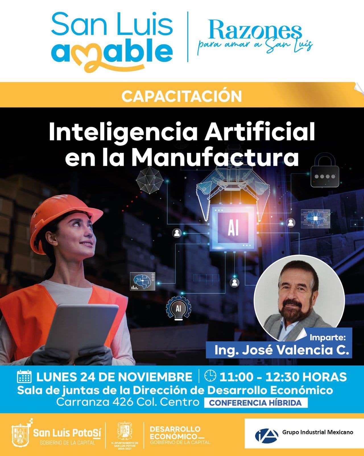 Invitan a capacitación sobre IA aplicada a la manufactura