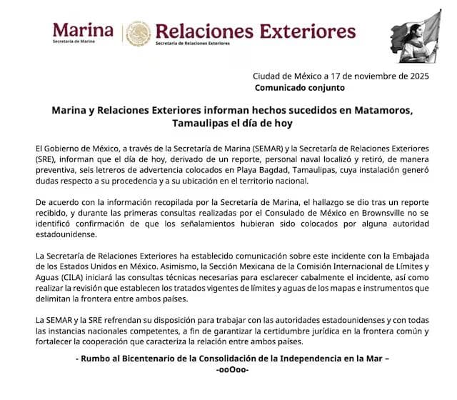 Investigan colocación de señalamientos en Playa Bagdad