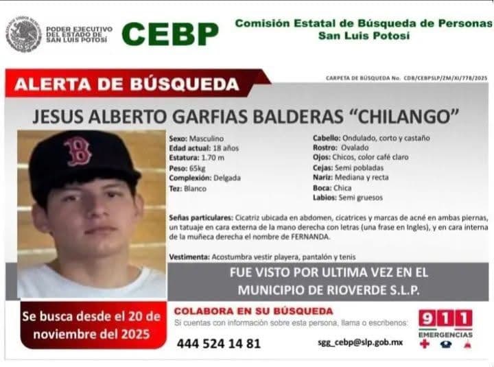 Localizan sin vida a joven reportado como desaparecido en Rioverde
